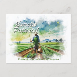 ¡2023 Ejerza Paciencia! Postal de la Convención JW