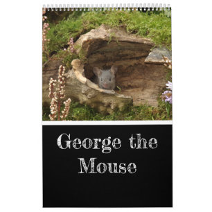 2023 George el ratón en un calendario de casa de p