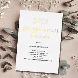 2023 Invitación al Relieve metalizado de la fiesta