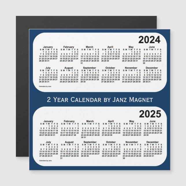 2024-2025 azul de la caja de policía calendario de (Anverso/Reverso)