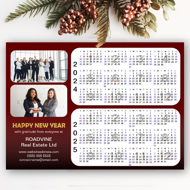 2024 2025 Calendar Corporate 2 Photo Red Magnetic (Subido por el creador)