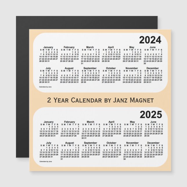 2024-2025 Calendario de 2 años de trigo de Janz Ma (Anverso/Reverso)