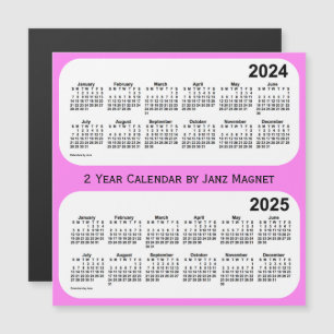 2024-2025 Calendario Violet de 2 años de Janz Magn