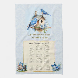 2024 Calendario Toalla Aves Azules Ecc 3:11