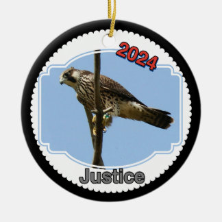 2024 Justicia de ornamento de círculo cerámico
