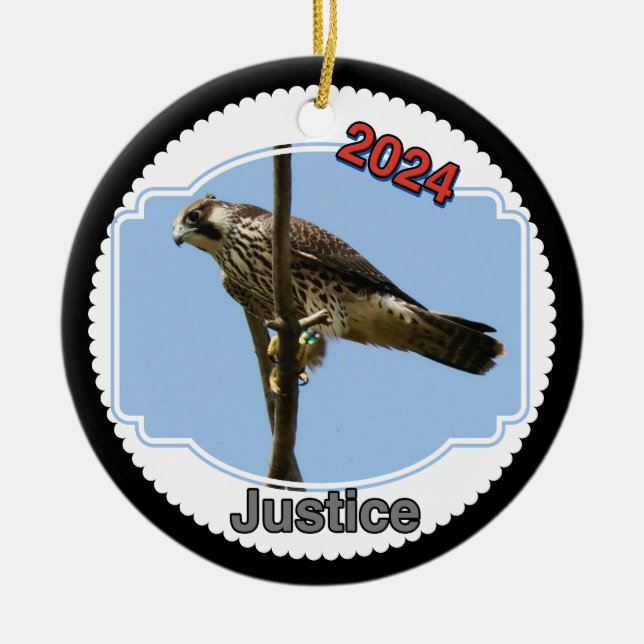 2024 Justicia de ornamento de círculo cerámico (Frente)