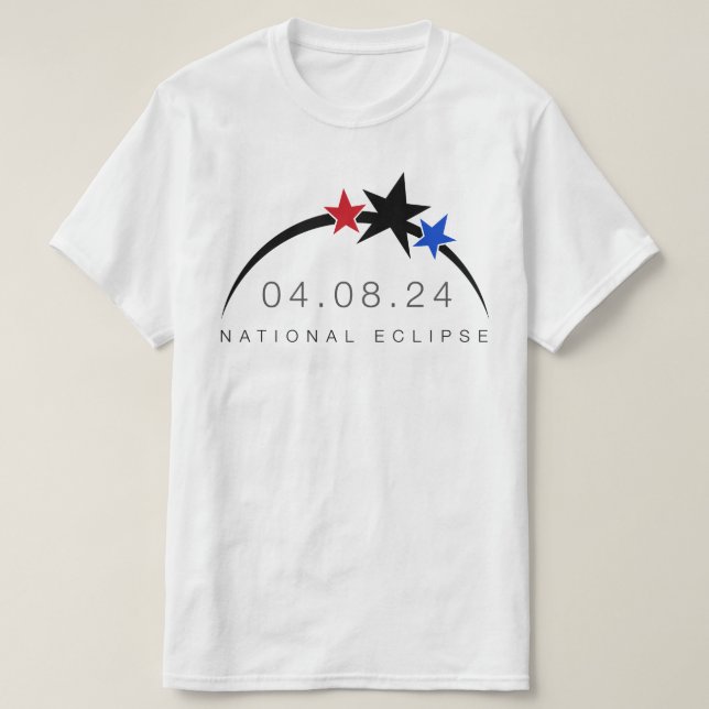 2024 Total Eclipse Solar Valor Camiseta (Diseño del anverso)