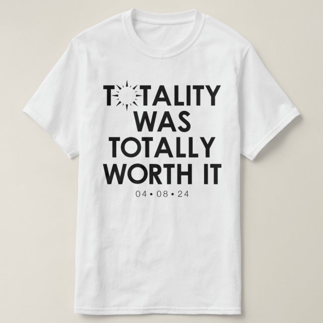 2024 Total Eclipse Solar Valor Camiseta (Diseño del anverso)