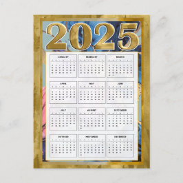 2025 Años En Un Vistazo A La Tarjeta De Año Nuevo 