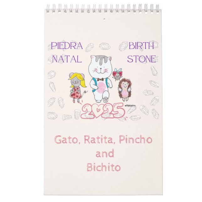2025 BirthStone Calendario (Tapa)