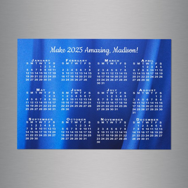 2025 Calendario Motivation Name Personalizado Phot (2025 Calendar Motivation Name Custom Photo Magnet in situ)