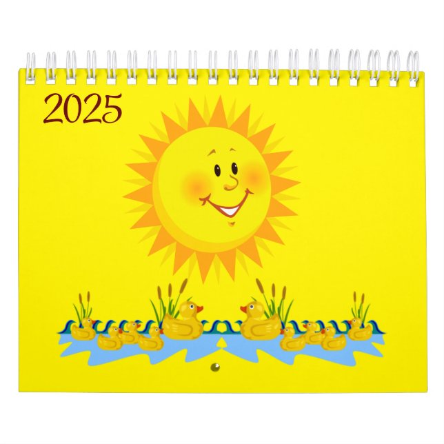 2025 Calendario Patos Amarillos y Sunshine (Tapa)