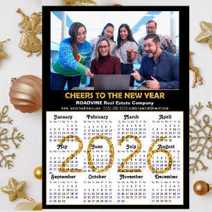 2025 Calendario Purpurina de Oro Foto Magnética pa