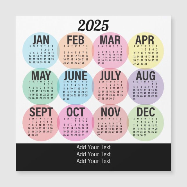 2025- Colorido Mensual (Anverso)