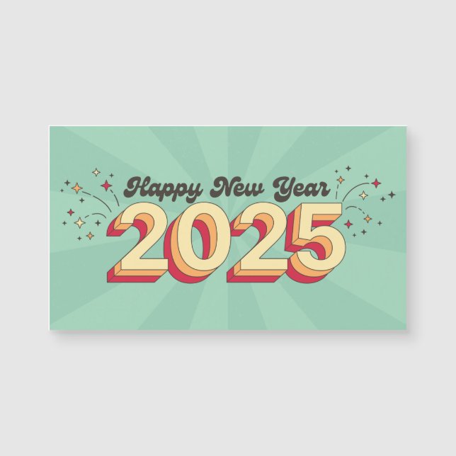 2025 feliz texto de año nuevo (Anverso)