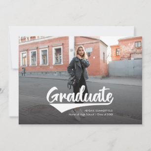 2025 Graduación 2 fotos Invitación moderna de posg