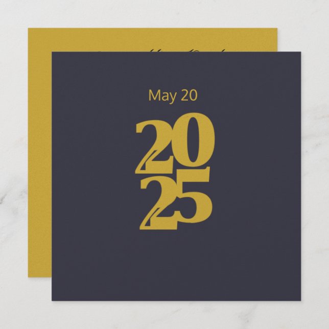 2025 Guardar las tarjetas planas de fecha (Anverso / Reverso)