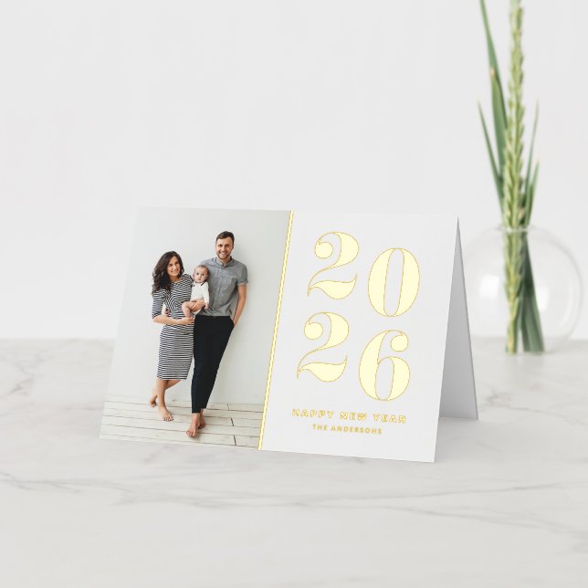 2025 Modern Bold Typography New Year Photo (Anverso)