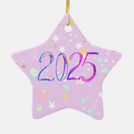 2025 número año nuevo dibujo lindo ornamento paste