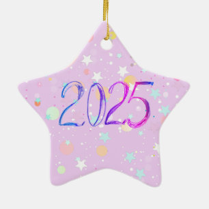 2025 número año nuevo dibujo lindo ornamento paste