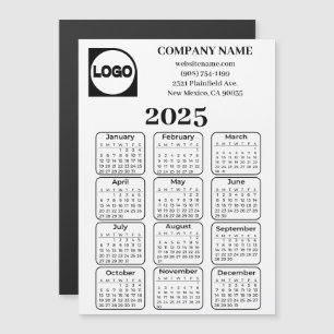 2025 Personalizado del calendario imán de logotipo