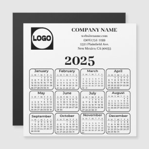 2025 Personalizado del calendario imán de logotipo