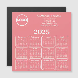 2025 Personalizado del calendario imán de logotipo