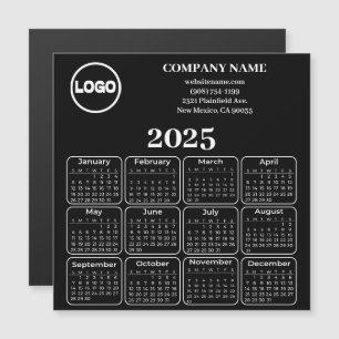 2025 Personalizado del calendario imán de logotipo