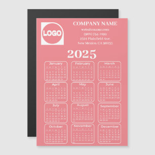 2025 Personalizado del calendario imán de logotipo