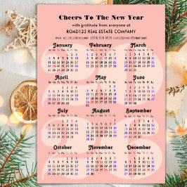 2026 Calendario de negocios Magnético Minimalista 