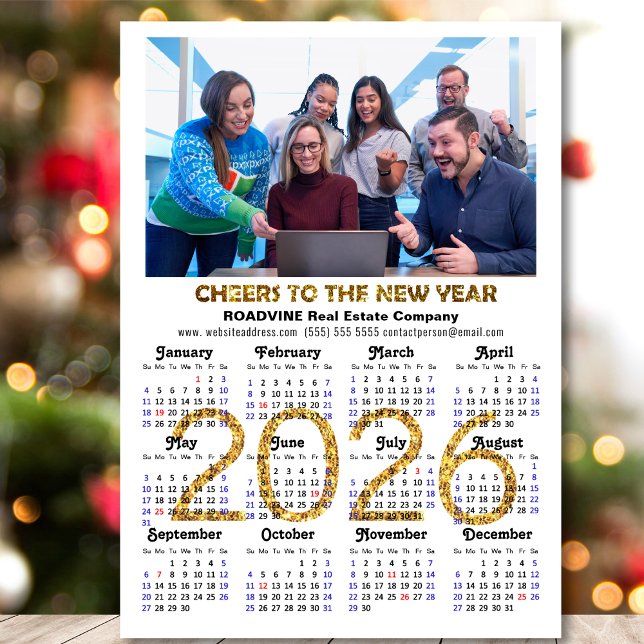 2026 Calendario Purpurina de Oro Foto Magnética (Subido por el creador)