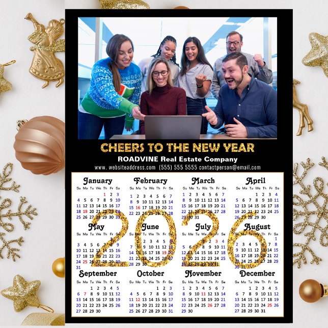 2026 Calendario Purpurina de Oro Foto Magnética (Subido por el creador)