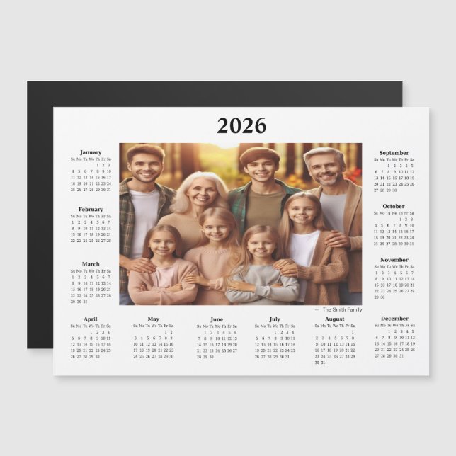 2026 Fotos Calendar Magnet (Anverso/Reverso)