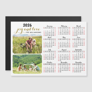 2026 Fotos Calendario Personalizado rojo blanco ne