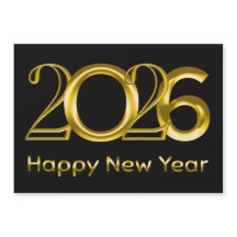 2026 Happy New Year in Bright Gold