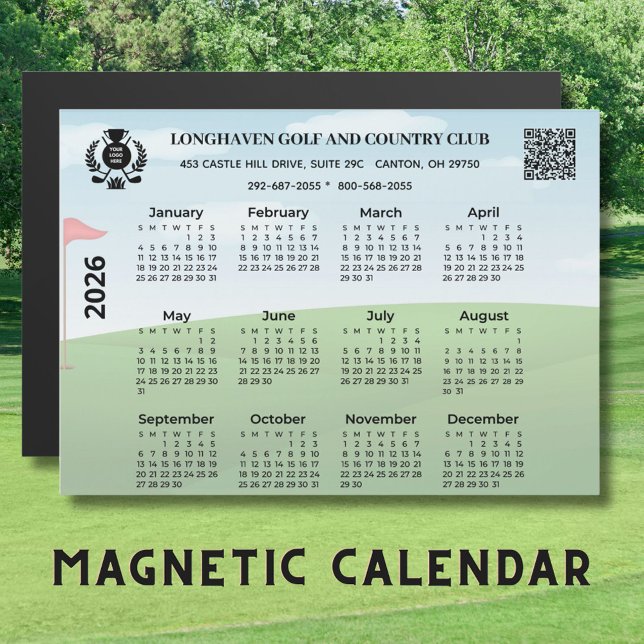 2026 Magnet Calendar Golf Club League Logo QR Code (Subido por el creador)
