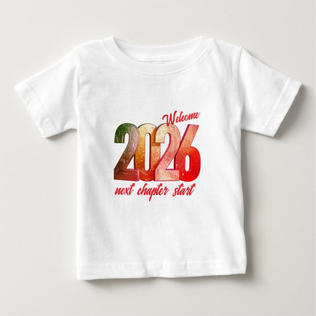 2026 NEW YEAR BABY FINE JERSEY T-SHIRT (Anverso)