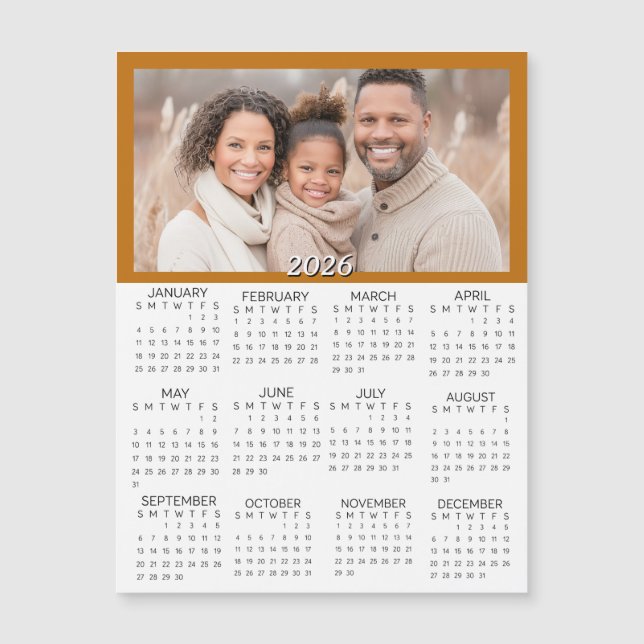 2026 Personalized Photos Mini Calendar (Anverso)
