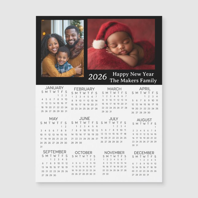 2026 Personalized Photos Mini Calendar (Anverso)