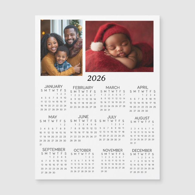 2026 Personalized Photos Mini Calendar (Anverso)