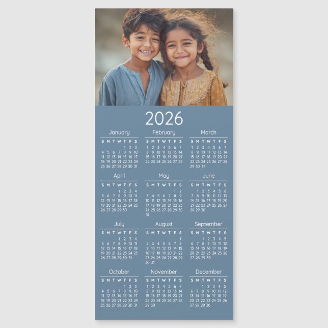 2026 Photo Calendar Kids Family Portrait (Anverso)
