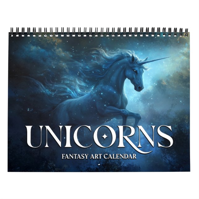 2026 Unicornios 2 Calendario de arte de fantasía (Tapa)