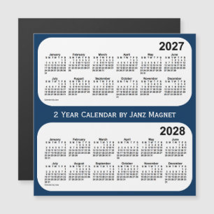 2027-2028 Caja de la policía Calendario azul de 2 