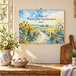 2027 – Calendario de Arte de Paisajes en Acuarela