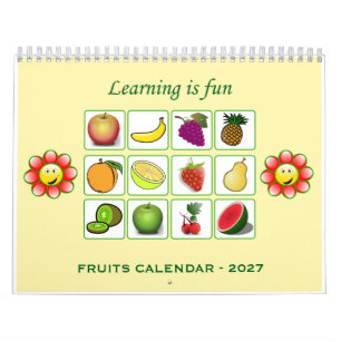 2027 - Calendario para niños (Frutas)