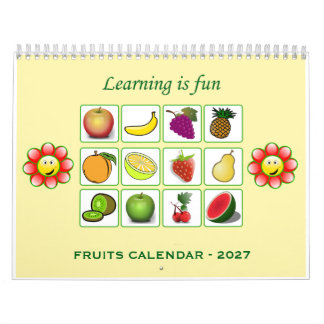 2027 - Calendario para niños (Frutas)