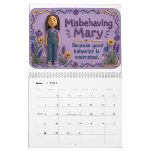 2027 María del Calendario Traviesa