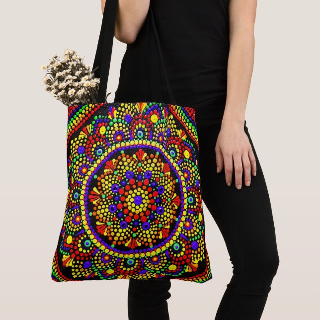 203 - Bolsa de Tote en Mandala Roja (Detalle)