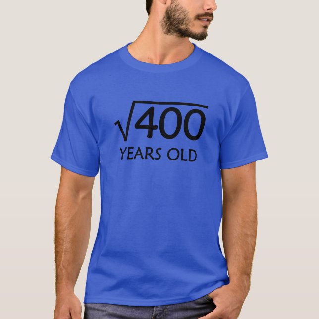 20.ª camiseta de cumpleaños | Raíz cuadrada de 400 (Anverso)