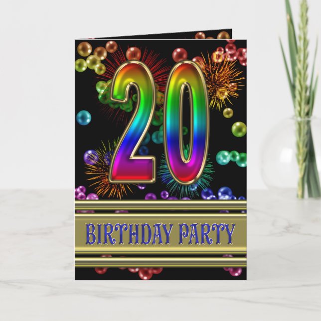 20.ª invitación a la fiesta de cumpleaños (Anverso)